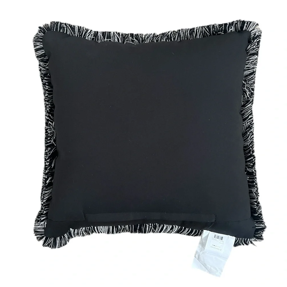 Providence Exclusively At Home Black White Tropical Palm Tree Outdoor Pillow NEW